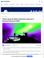 Tether Is Going Beyond USDT With Billion-Dollar AI Robotics Plan