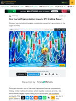 How market fragmentation impacts OTC trading: Report