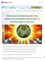 Memecoins investment guide: why Pepeto, the next BNB of memecoins, is the best crypto to buy now - CoinJournal