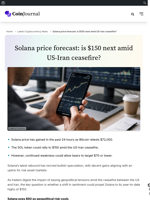 Solana price forecast: is $150 next amid US-Iran ceasefire? - CoinJournal