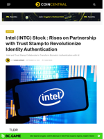Intel (INTC) Stock : Rises on Partnership with Trust Stamp to Revolutionize Identity Authentication