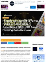 Fanable Gets $11.5M to Power the Future of Pokémon & Collectibles; $COLLECT Token Farming Goes Live Now | Live Bitcoin News