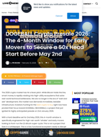 DOGEBALL Crypto Presale 2026: The 4-Month Window for Early Movers to Secure a 50x Head Start Before May 2nd | Live Bitcoin News
