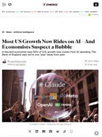 Most US Growth Now Rides on AI—And Economists Suspect a Bubble - Decrypt