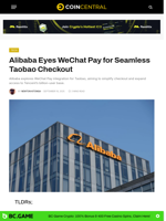 Alibaba Eyes WeChat Pay for Seamless Taobao Checkout - CoinCentral