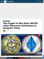 Top Crypto to Buy Now: MUTM Joins Ethereum and Solana in Analysts’ Picks - TechBullion