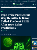 Pepe Price Prediction: Why Remittix Is Being Called The Next PEPE After 100x Gains Predictions - Crypto Daily