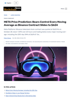 META Price Prediction: Bears Control Every Moving Average as Binance Contract Slides to $624 - Blockchain.News