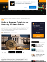 Federal Reserve Cuts Interest Rates By 25 Basis Points