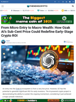 From Micro Entry to Macro Wealth: How Ozak AI’s Sub-Cent Price Could Redefine Early-Stage Crypto ROI