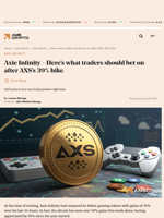 Axie Infinity - Here's what traders should bet on after AXS's 39% hike - AMBCrypto