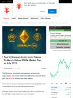 Top 5 Ethereum Ecosystem Tokens To Watch Below $500k Market Cap In July 2025 - NullTX