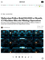 Malaysian Police Raid $8,000-a-Month, 45-Machine Bitcoin Mining Operation - Decrypt