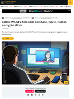 ARK Invest Buys Coinbase, Circle and Bullish as Crypto Stocks Slide