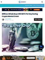 Whale Buys 300 Bitcoins Daily Despite Market Crash