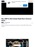 No, XRP Is Not Dead: Bull Run Chance Here - U.Today