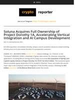 Soluna Acquires Full Ownership of Project Dorothy 1A, Accelerating Vertical Integration and AI Campus Development