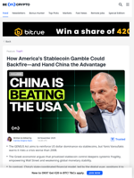 America’s Stablecoin Gamble Could Be China’s Big Opportunity