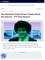 Sam Bankman-Fried’s Prison Tweets Shock the Internet – FTT Price Reacts!
