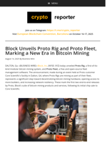 Block Unveils Proto Rig and Proto Fleet, Marking a New Era in Bitcoin Mining