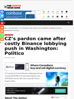 CZ’s pardon came after costly Binance lobbying push in Washington: Politico - The Crypto News Wire