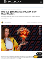 BTC Sub-$90K Flashes XRP, ADA & ETH Buyer Clusters - DailyCoin