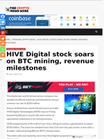 HIVE Digital stock soars on BTC mining, revenue milestones - The Crypto News Wire