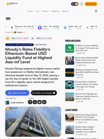 Moody's Rates Fidelity's Ethereum-Based USD Liquidity Fund at Highest Aaa-mf Level