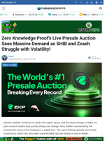 Zero Knowledge Proof’s Live Presale Auction Sees Massive Demand as SHIB and Zcash Struggle with Volatility!