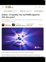 Solana - Is 'liquidity' the real FOMO signal for SOL this cycle? - AMBCrypto
