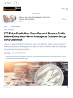 LTC Price Prediction: Four-Percent Bounce Stalls Below Every Near-Term Average as October Setup Gets Undercut - Blockchain.News