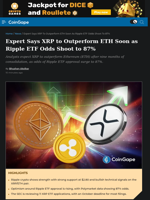 Expert Says XRP to Outperform ETH Soon as Ripple ETF Odds Shoot to 87%