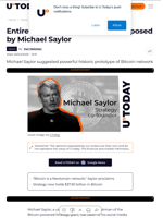 Entirely New Bitcoin Concept Proposed by Michael Saylor