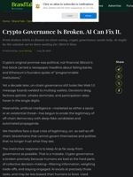 Crypto Governance Is Broken. AI Can Fix It.