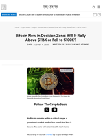 Bitcoin Now in Decision Zone: Will It Rally Above $116K or Fall to $100K?