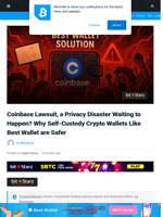 Coinbase Lawsuit, a Privacy Disaster Waiting to Happen? Consider Crypto Wallets Like Best Wallet Instead
