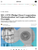 SEC, CFTC Pledge Closer Cooperation, ‘Harmonization’ on Crypto and Market Oversight - Decrypt