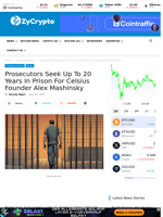 Prosecutors Seek Up To 20 Years In Prison For Celsius Founder Alex Mashinsky ⋆ ZyCrypto