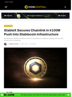 StableX Secures Chainlink in $100M Push Into Stablecoin Infrastructure - CoinCentral