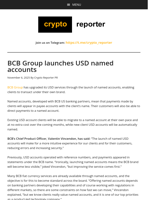 BCB Group launches USD named accounts