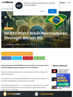Brazil Revives Bill to Build 1M BTC Reserve