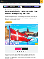 Denmark Ends EU Chat Control Push Amid Privacy Concerns