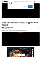 SHIB Price Crash: Crucial Support Now Tested - U.Today
