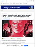 ZachXBT Hints Crypto Exposé - Smart Money Positions Revealed