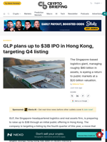 GLP plans up to $3B IPO in Hong Kong, targeting Q4 listing