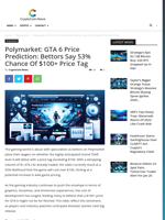 Polymarket: GTA 6 Price Prediction: Bettors Say 53% Chance of $100+ Price Tag - CryptoCoin.News
