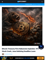 Bitcoin Treasury Firm Nakamoto Implodes: 99% Stock Crash, June Delisting Deadline Loom | Bitcoinist.com
