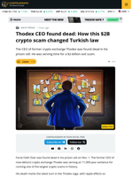 What Happened at Thodex? CEO Found Dead