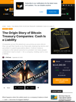 The Origin Story Of Bitcoin Treasury Companies: Cash Is A Liability