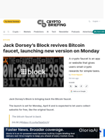 Jack Dorsey's Block revives Bitcoin faucet, launching new version on Monday